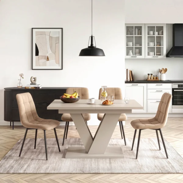 masa-clark-extensibila-120-160-cm-model-casmir-2 Masa CLARK extensibilă 120-160 cm, culoare cașmir — Mese