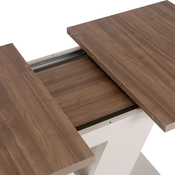 masa-clark-extensibila-120-160-cm-nuc-casmir-7 Masa CLARK extensibilă 120-160 cm, nuanțe de nuc/cașmir — Mese