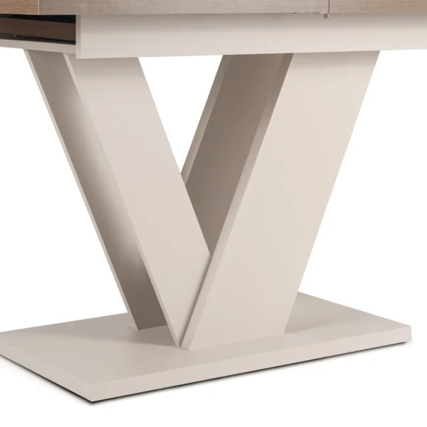 masa-clark-extensibila-120-160-cm-nuc-casmir-9-1 Masa CLARK extensibilă 120-160 cm, nuanțe de nuc/cașmir — Mese