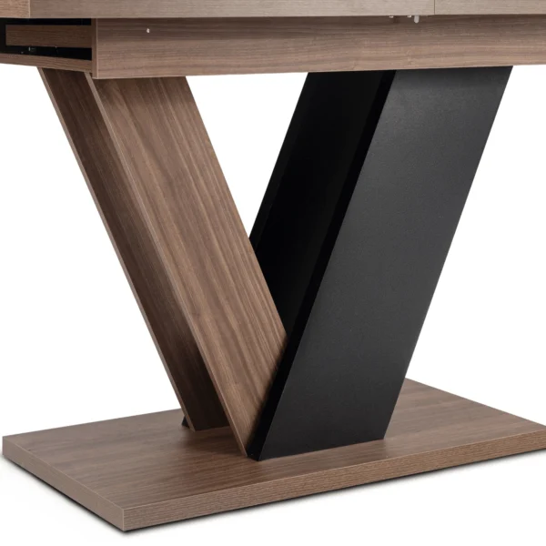 masa-clark-extensibila-120-160-cm-nuc-negru-10 Masa CLARK extensibilă 120-160 cm Nuc/Negru — Mese