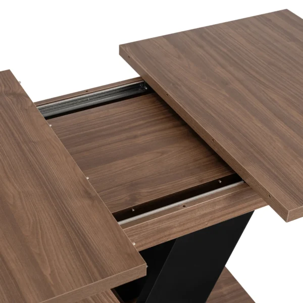 masa-clark-extensibila-120-160-cm-nuc-negru-8 Masa CLARK extensibilă 120-160 cm Nuc/Negru — Mese