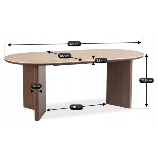 masa-darius-ovala-200-cm-travertin-nuc-8 Masa DARIUS ovală, 200 cm, travertin/nuc — Mese