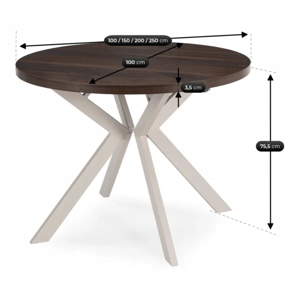 masa-extensibila-lukas-100-250-cm-nuc-casmir-10-1 Masă extensibilă LUKAS 100-250 cm Nuc/Cașmir — Mese