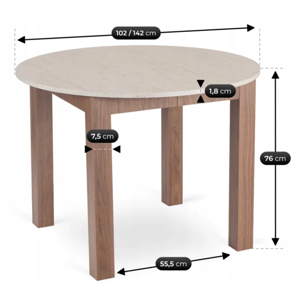 masa-harry-extensibila-102-142-cm-travertin-nuc-nicea-7-1 Masa HARRY extensibilă 102-142 cm, travertin/nuc Nicea — Mese