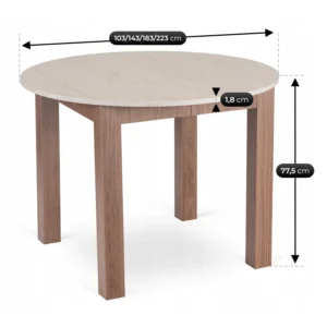 masa-james-extensibila-103-223-cm-travertin-nuc-nicea-8-1 Masa JAMES extensibilă 103-223 cm Travertin/Nuc Nicea — Mese