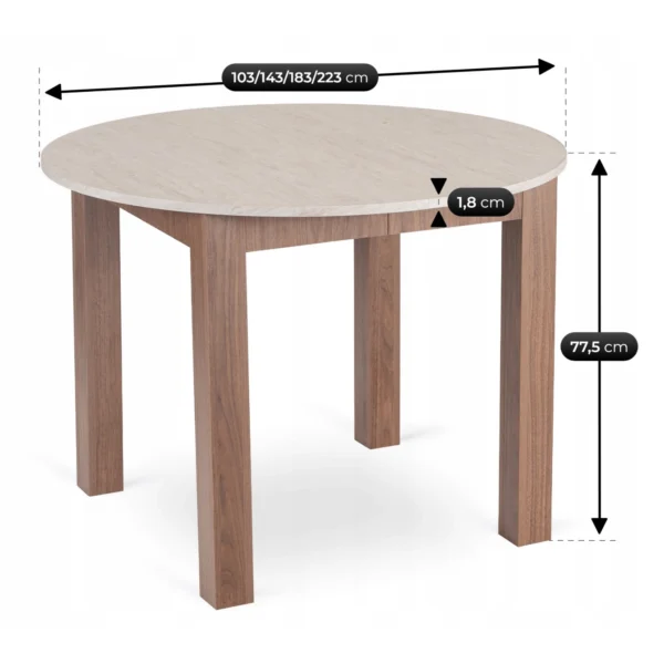 masa-james-extensibila-103-223-cm-travertin-nuc-nicea-8-1 Masa JAMES extensibilă 103-223 cm Travertin/Nuc Nicea — Mese