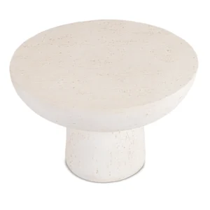 Măsuță PLOT 65 cm Crem/Bej Modernă — Măsuțe rotunde