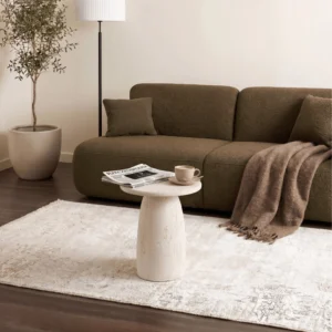 Măsuță REES 49 cm Crem/Bej Modernă — Măsuțe rotunde