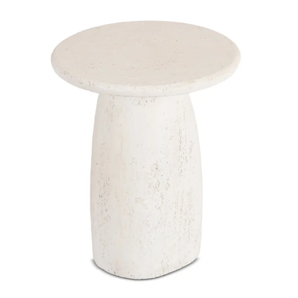 Măsuță REES 49 cm Crem/Bej Modernă — Măsuțe rotunde