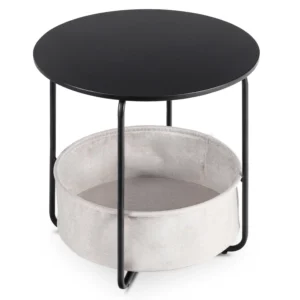 masuta-varano-negru-bej-3-2 Măsuță VARANO Negru/Bej — Măsuțe rotunde