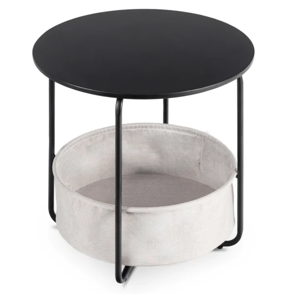 masuta-varano-negru-bej-3-2 Măsuță VARANO Negru/Bej — Măsuțe rotunde
