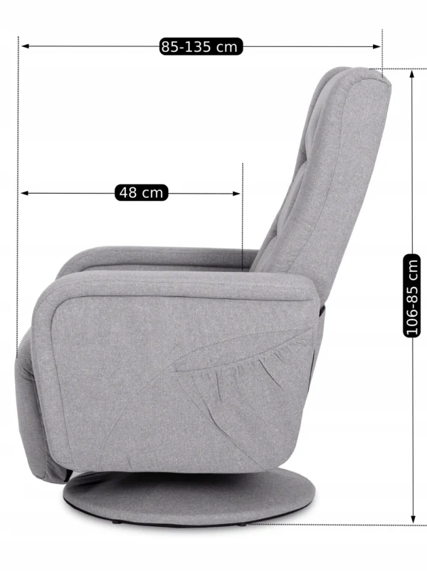scaun-rotativ-cu-functie-de-masaj-spike-2-gri-11 Scaun rotativ cu funcție de masaj SPIKE 2, gri — Mobilier pentru sufragerie