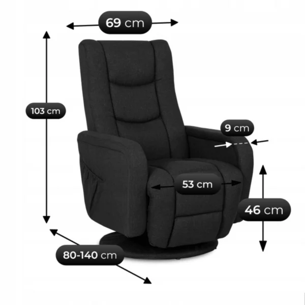 scaun-rotativ-cu-functie-de-masaj-spike-2-negru-10 Scaun rotativ cu funcție de masaj SPIKE 2, negru — Mobilier pentru sufragerie