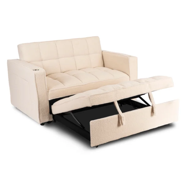fotoliu-extensibil-corra-pentru-dormit-bej-din-tesatura-boucle-5 Fotoliu extensibil CORRA pentru dormit, bej, din țesătură bouclé — Fotolii de relaxare