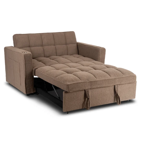 fotoliu-extensibil-corra-pentru-dormit-maro-din-tesatura-boucle-4 Fotoliu extensibil CORRA pentru dormit, maro, din țesătură bouclé — Fotolii de relaxare