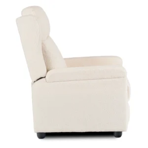 Fotoliu extensibil SPENCER, crem, din țesătură bouclé — Fotolii de relaxare