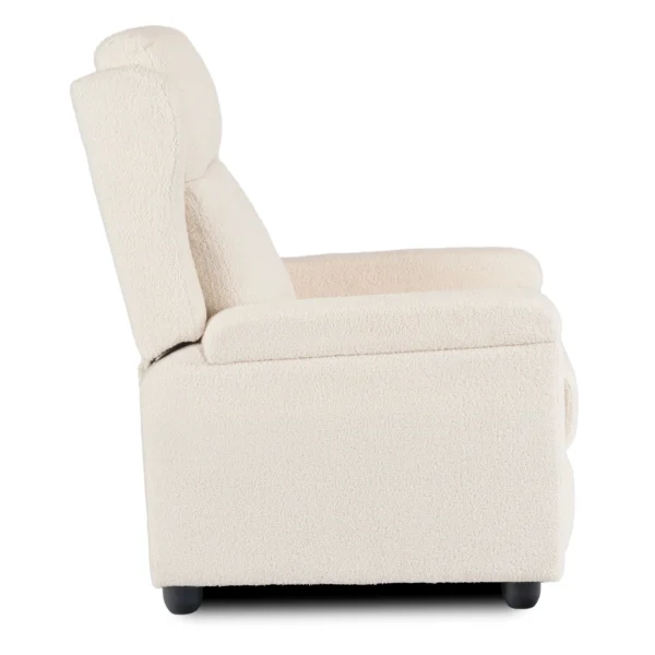 Fotoliu extensibil SPENCER, crem, din țesătură bouclé — Fotolii de relaxare