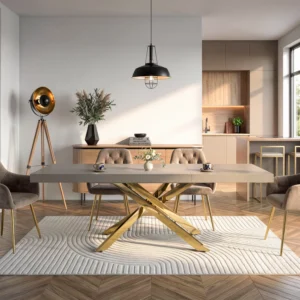 masa-hampton-extensibila-160-240-cm-culoare-casmir-auriu-4 Masă HAMPTON extensibilă 160-240 cm, cașmir/auriu — Mese