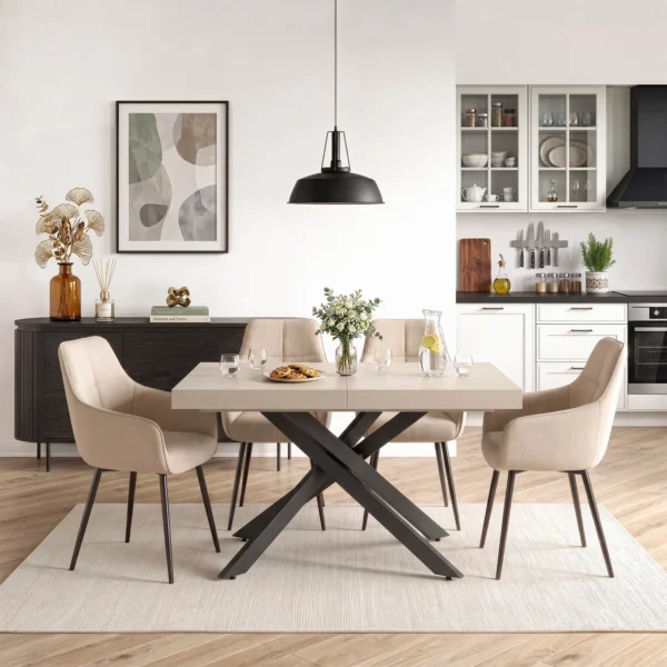masa-hampton-extensibila-160-240-cm-culoare-casmir-negru-2 Masă HAMPTON extensibilă 160-240 cm, cașmir/negru — Mese