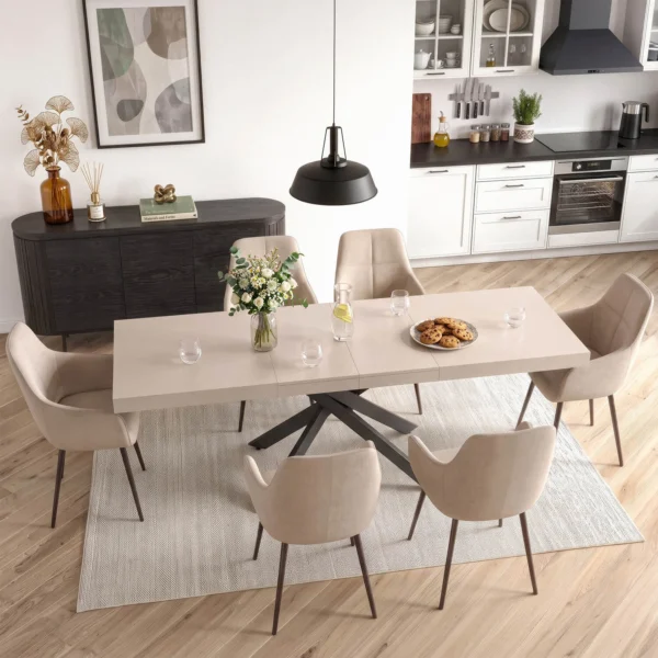 masa-hampton-extensibila-160-240-cm-culoare-casmir-negru-4 Masă HAMPTON extensibilă 160-240 cm, cașmir/negru — Mese