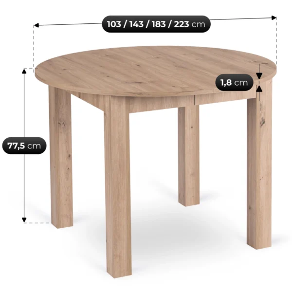 masa-james-extensibila-103-223-cm-stejar-artisan-10 Masă JAMES extensibilă 103-223 cm, stejar Artisan — Mese