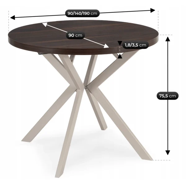 masa-lugo-extensibila-90-190-cm-nuc-casmir-9 Masa LUGO extensibilă 90-190 cm Nuc/Cașmir — Mese