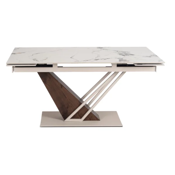 masa-rex-ceramica-extensibila-160-220-cm-marmura-alba-casmir-3 Masă REX ceramică extensibilă 160-220 cm, marmură albă/cașmir — Mese