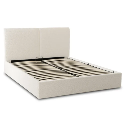 pat-120200-marsylia-cu-spatiu-de-depozitare-boucle-crem-1 Pat 120×200 MARSYLIA cu spațiu de depozitare, Boucle crem