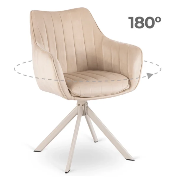 scaun-rotativ-aspen-crem-catifea-casmir-1 Scaun rotativ ASPEN, crem/catifea cașmir — MOBILA