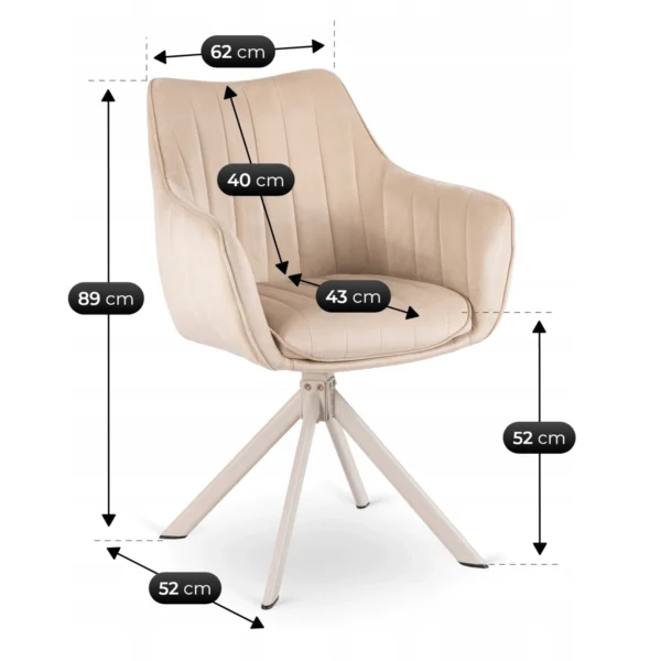 scaun-rotativ-aspen-crem-catifea-casmir-7 Scaun rotativ ASPEN, crem/catifea cașmir — MOBILA