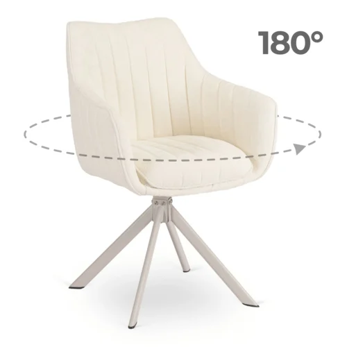 scaun-rotativ-baja-crem-din-boucle-casmir-1 Scaun rotativ BAJA, crem, din bouclé/cașmir
