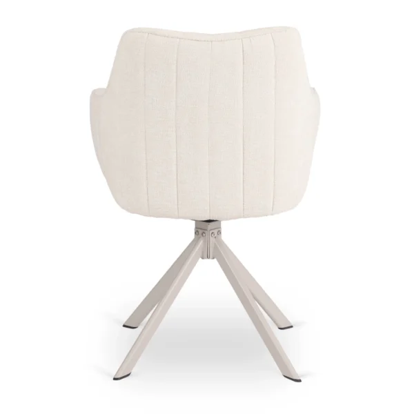 Scaun rotativ BAJA, crem, din bouclé/cașmir — MOBILA