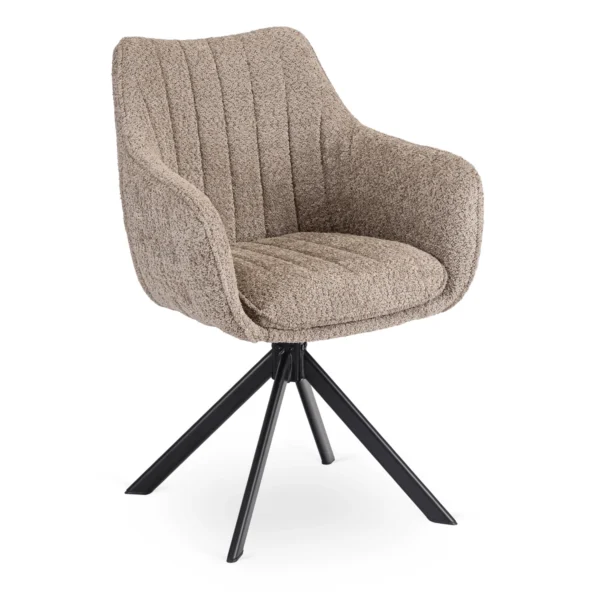 scaun-rotativ-baja-maro-cu-tesatura-boucle-3 Scaun rotativ BAJA, maro, cu țesătură Boucle — MOBILA