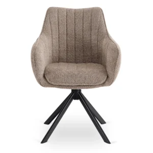 scaun-rotativ-baja-maro-cu-tesatura-boucle-4 Scaun rotativ BAJA, maro, cu țesătură Boucle — MOBILA