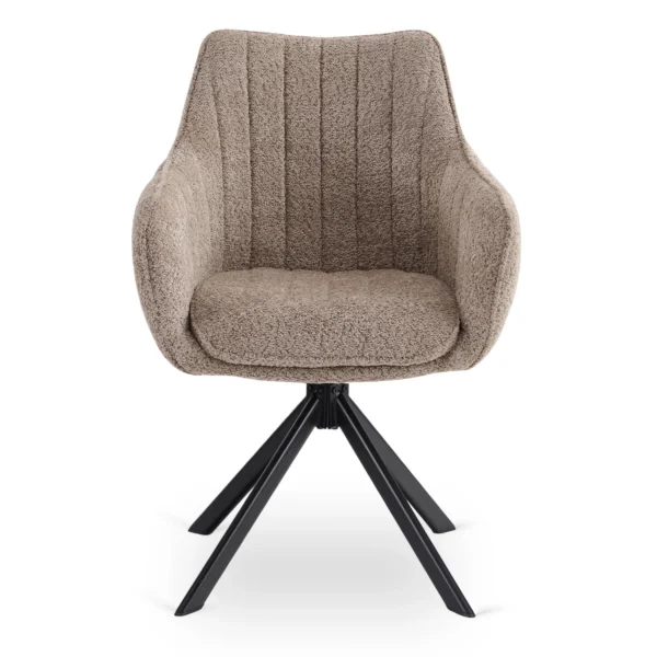 scaun-rotativ-baja-maro-cu-tesatura-boucle-4 Scaun rotativ BAJA, maro, cu țesătură Boucle — MOBILA