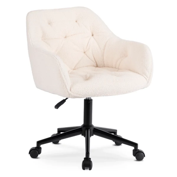 scaun-rotativ-konor-crem-negru-din-tesatura-boucle-1 Scaun rotativ KONOR crem/negru, din țesătură bouclé — MOBILA