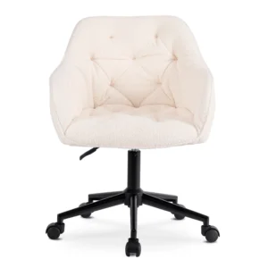 scaun-rotativ-konor-crem-negru-din-tesatura-boucle-3 Scaun rotativ KONOR crem/negru, din țesătură bouclé — MOBILA