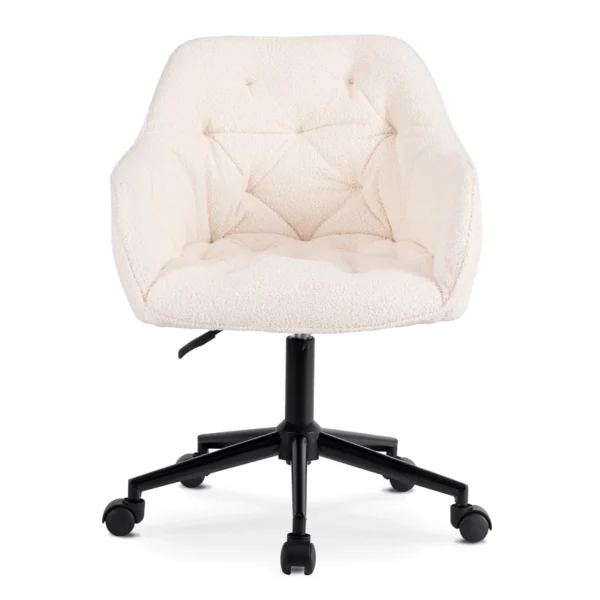 scaun-rotativ-konor-crem-negru-din-tesatura-boucle-3 Scaun rotativ KONOR crem/negru, din țesătură bouclé — MOBILA
