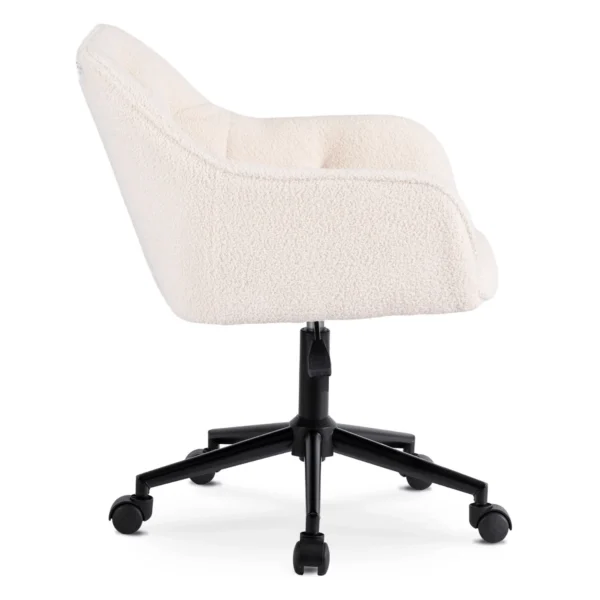 scaun-rotativ-konor-crem-negru-din-tesatura-boucle-4 Scaun rotativ KONOR crem/negru, din țesătură bouclé — MOBILA