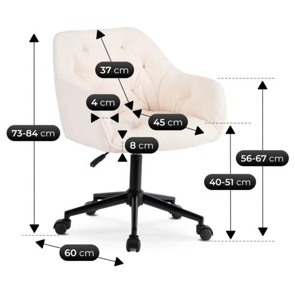 scaun-rotativ-konor-crem-negru-din-tesatura-boucle-9 Scaun rotativ KONOR crem/negru, din țesătură bouclé — MOBILA
