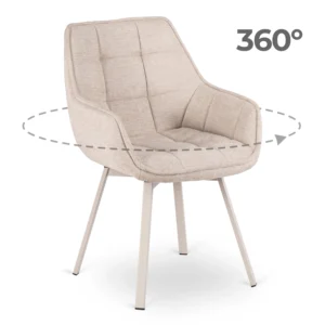Scaun rotativ MOND, culoare crem
