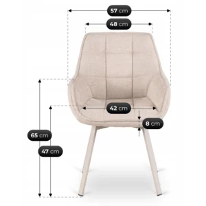 scaun-rotativ-mond-culoare-crem-7 Scaun rotativ MOND, de culoare crem — MOBILA