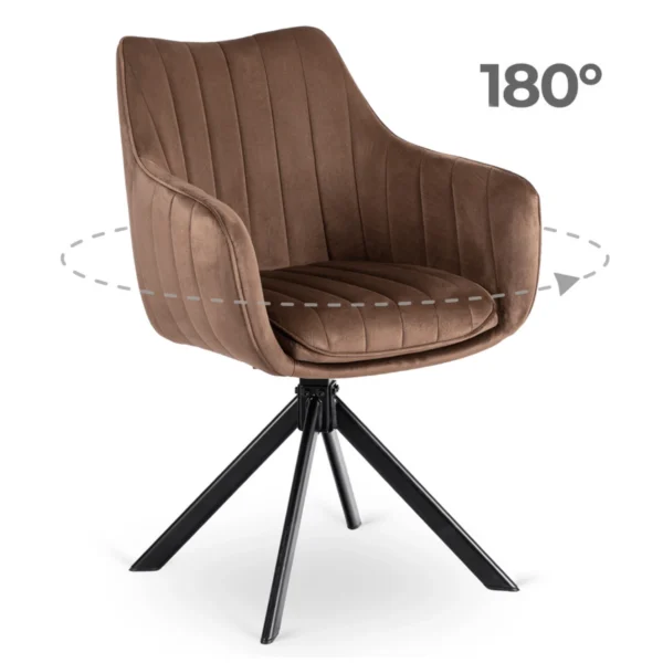 scaun-rotativ-mumbai-2-maro-din-catifea-1 Scaun rotativ MUMBAI 2, maro, din catifea — MOBILA