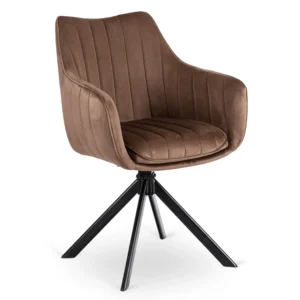 scaun-rotativ-mumbai-2-maro-din-catifea-3 Scaun rotativ MUMBAI 2, maro, din catifea — MOBILA