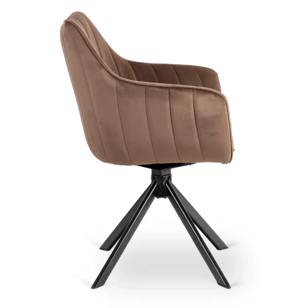 scaun-rotativ-mumbai-2-maro-din-catifea-5 Scaun rotativ MUMBAI 2, maro, din catifea — MOBILA