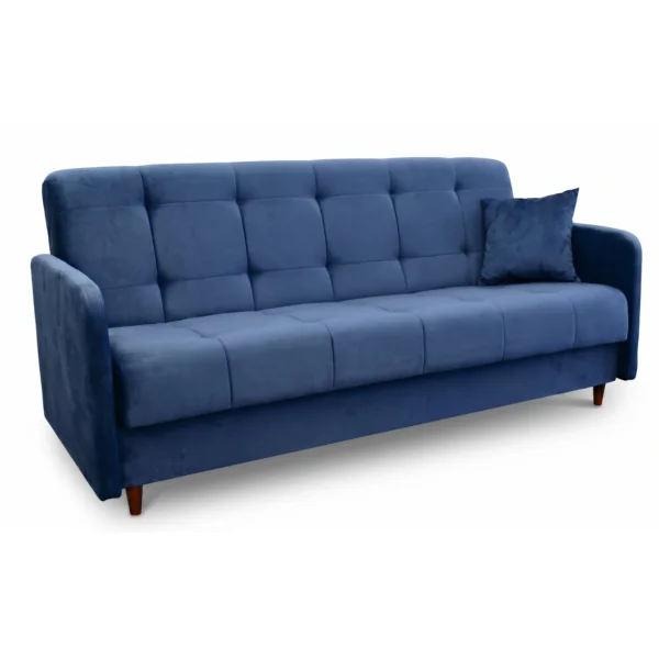canapea-extensibila-tivoli-albastru-inchis-din-catifea-3 Canapea extensibilă TIVOLI, albastru închis, din catifea — Canapele – culoarea din imagine