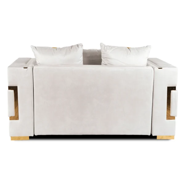 Canapea PALLAZO 2S pentru două persoane, crem/auriu — Canapele și sofale