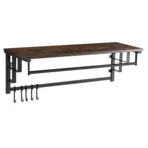 cuier-pentru-hol-jace-80-cm-cu-raft-stejar-rustic-negru-1 Cuier pentru hol JACE 80 cm cu raft, stejar rustic/negru — Cuiere