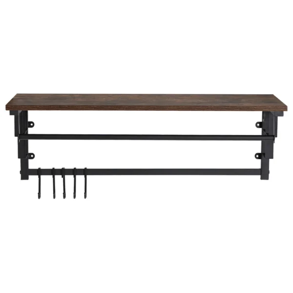 cuier-pentru-hol-jace-80-cm-cu-raft-stejar-rustic-negru-3 Cuier pentru hol JACE 80 cm cu raft, stejar rustic/negru — Cuiere