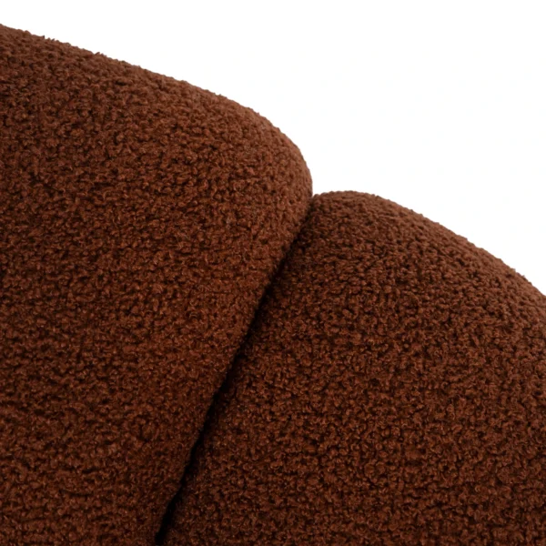 fotoliu-rotativ-de-relaxare-pettit-cu-puf-maro-din-tesatura-boucle-4 Fotoliu rotativ de relaxare PETTIT cu puf, maro, din țesătură bouclé — Fotolii cu taburet